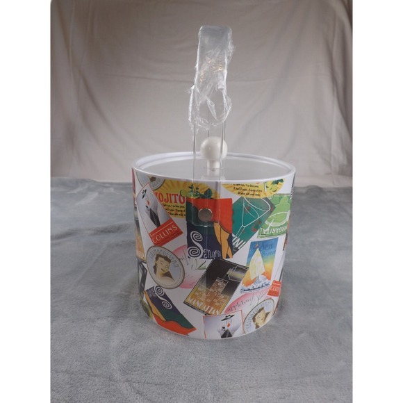 Retro Barware Ice Bucket Vintage 2003 New (other) Cocktails Multicolor Party Fun - Picture 11 of 16